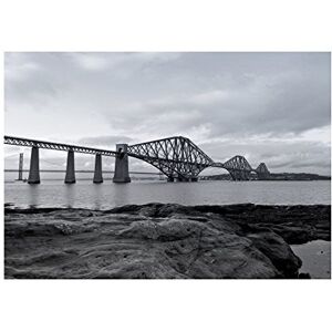 Wee Blue Coo Photo Landmark River Forth Bridges Rail Road Scotland Wall Art Print Wee Blue Coo Photo Landmark River Forth Bridges Rail Road Scotland Wall Art Print