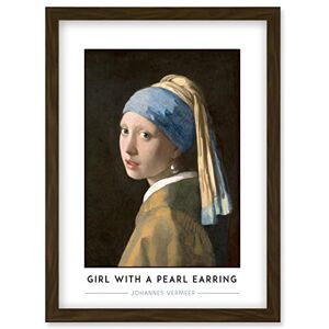 Wee Blue Coo Johannes Vermeer Girl With A Pearl Earring Painting Artwork Framed Wall Art Print A4 Wee Blue Coo Johannes Vermeer Girl With A Pearl Earring Painting Artwork Framed Wall Art Print A4