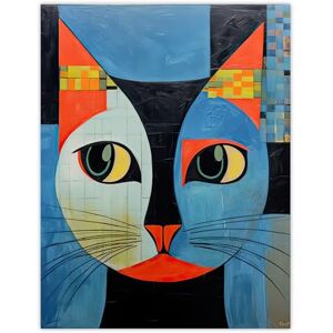 Artery8 Pawsitive Vibes Only Blue Orange Abstract Cat Large Wall Art Poster Print Thick Paper 18X24 Inch Artery8 Pawsitive Vibes Only Blue Orange Abstract Cat Large Wall Art Poster Print Thick Paper 18X24 Inch