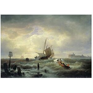 Wee Blue Coo Painting Maritime Achenbach Hellevoetsluys Harbour Wall Art Print Wee Blue Coo Painting Maritime Achenbach Hellevoetsluys Harbour Wall Art Print