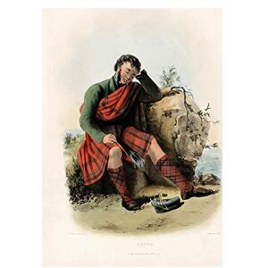 Wee Blue Coo Painting Portrait Highland Clan Scotland Tartan Munro Wall Art Print Wee Blue Coo Painting Portrait Highland Clan Scotland Tartan Munro Wall Art Print