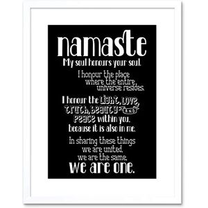Wee Blue Coo Quote Typograph Text Namaste Blackboard Definition Framed Wall Art Print Wee Blue Coo Quote Typograph Text Namaste Blackboard Definition Framed Wall Art Print