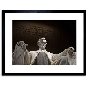 Wee Blue Coo PHOTO LANDMARK STATUE ABRAHAM LINCOLN MEMORIAL USA FRAMED PRINT F97X5575 Wee Blue Coo PHOTO LANDMARK STATUE ABRAHAM LINCOLN MEMORIAL USA FRAMED PRINT F97X5575
