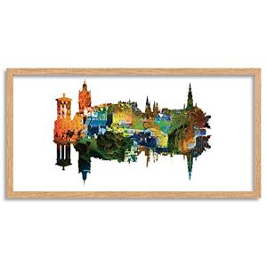Wee Blue Coo Edinburgh Scotland Symmetry Landmarks Long Panel Framed Wall Art Print Wee Blue Coo Edinburgh Scotland Symmetry Landmarks Long Panel Framed Wall Art Print