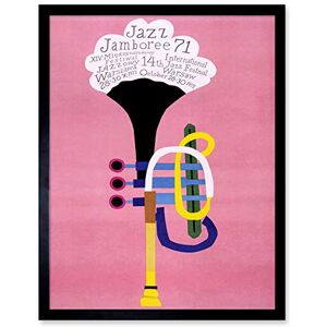 Wee Blue Coo Exhibition Jazz Poland Trumpet Abstract Art Print Framed Poster Wall Decor 12x16 inch Wee Blue Coo Exhibition Jazz Poland Trumpet Abstract Art Print Framed Poster Wall Decor 12x16 inch