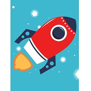 Wee Blue Coo Nursery Spaceship Rocket Red Flame Stars Sky Flying Kids Bedroom Art Print Poster Wall Decor 12X16 Inch Wee Blue Coo Nursery Spaceship Rocket Red Flame Stars Sky Flying Kids Bedroom Art Print Poster Wall Decor 12X16 Inch