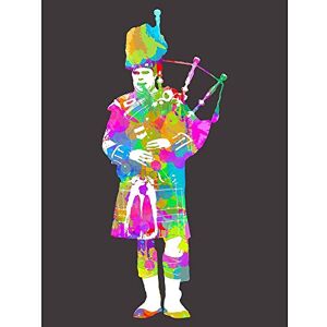 Wee Blue Coo Piper Scotland Bagpipes Art Print Poster Wall Decor 12X16 Inch Wee Blue Coo Piper Scotland Bagpipes Art Print Poster Wall Decor 12X16 Inch