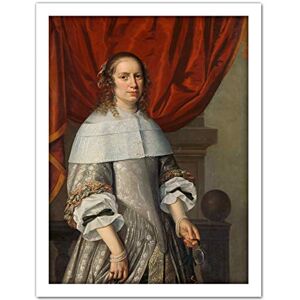 Artery8 Van Vliet Portrait Woman Grey Dress Painting Artwork Framed Wall Art Print 18X24 Inch Artery8 Van Vliet Portrait Woman Grey Dress Painting Artwork Framed Wall Art Print 18X24 Inch