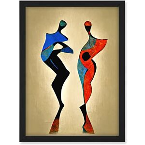Doppelganger33 LTD Two Posing Models In Red And Blue Abstract Modern Painting Artwork Framed A3 Wall Art Print Doppelganger33 LTD Two Posing Models In Red And Blue Abstract Modern Painting Artwork Framed A3 Wall Art Print