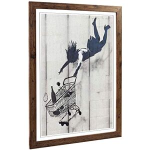 Big Box Art Framed Print of Shop Until You Drop Banksy Graffiti Design Wall Art Picture Home Decor for Kitchen, Living Room, Bedroom, Hallway, Walnut, A2 / 24.5x18 Inch / 62x45cm Big Box Art Framed Print of Shop Until You Drop Banksy Graffiti Design Wall Art Picture Home Decor for Kitchen, Living Room, Bedroom, Hallway, Walnut, A2 / 24.5x18 Inch / 62x45cm