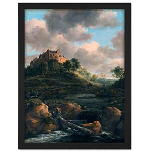 Artery8 Van Ruisdael Bentheim Castle Sky Stream Painting Artwork Framed Wall Art Print 18X24 Inch Artery8 Van Ruisdael Bentheim Castle Sky Stream Painting Artwork Framed Wall Art Print 18X24 Inch