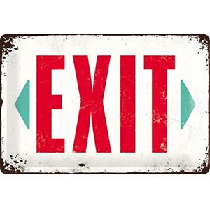Nostalgic-Art Retro Tin Sign – Achtung – Exit – Gift idea for fans of nostalgia, Metal Plaque, Vintage design for wall decoration, 20 x 30 cm Nostalgic-Art Retro Tin Sign – Achtung – Exit – Gift idea for fans of nostalgia, Metal Plaque, Vintage design for wall decoration, 20 x 30 cm