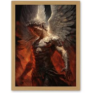 Artery8 Archangel Michael Powerful Warrior Conceptual Artwork Champion of Justice Armour Angel Wings Artwork Framed Wall Art Print 18X24 Inch Artery8 Archangel Michael Powerful Warrior Conceptual Artwork Champion of Justice Armour Angel Wings Artwork Framed Wall Art Print 18X24 Inch