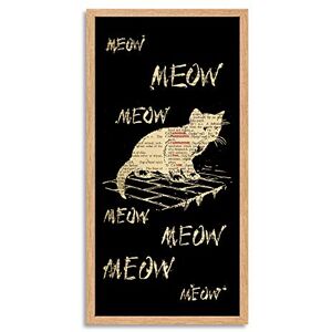 Wee Blue Coo Cat Dictionary Meow Long Panel Framed Wall Art Print Wee Blue Coo Cat Dictionary Meow Long Panel Framed Wall Art Print