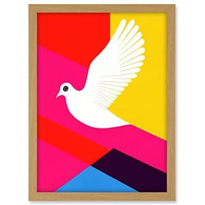 Wee Blue Coo White Peace Dove Vibrant Colourful Geometric Multi Colour Graphic Design Artwork Framed A3 Wall Art Print Wee Blue Coo White Peace Dove Vibrant Colourful Geometric Multi Colour Graphic Design Artwork Framed A3 Wall Art Print