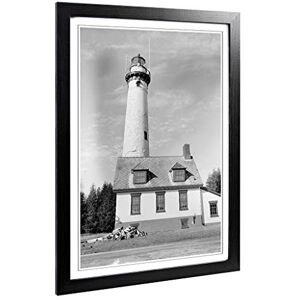 Big Box Art Framed Print of Architecture Lighthouse Presque Isle Light Station, Haer, MI Design Wall Art Picture Home Decor for Living Room, Bedroom, Office, Black, A2 / 24.5x18 Inch / 62x45cm Big Box Art Framed Print of Architecture Lighthouse Presque Isle Light Station, Haer, MI Design Wall Art Picture Home Decor for Living Room, Bedroom, Office, Black, A2 / 24.5x18 Inch / 62x45cm