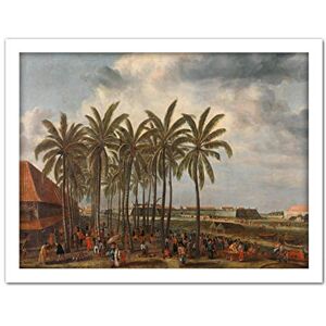 Artery8 Andries Beeckman The Castle Of Batavia Painting Artwork Framed Wall Art Print 18X24 Inch Artery8 Andries Beeckman The Castle Of Batavia Painting Artwork Framed Wall Art Print 18X24 Inch