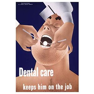 Wee Blue Coo Vintage Ad Health Dentist Teeth Wartime USA Wall Art Print Wee Blue Coo Vintage Ad Health Dentist Teeth Wartime USA Wall Art Print