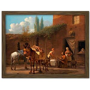 Artery8 Karel Du Jardin Muleteers At An Inn Painting Artwork Framed Wall Art Print 18X24 Inch Artery8 Karel Du Jardin Muleteers At An Inn Painting Artwork Framed Wall Art Print 18X24 Inch