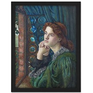 Artery8 Stillman Mariana Girl Window Portrait Painting Artwork Framed Wall Art Print 18X24 Inch Artery8 Stillman Mariana Girl Window Portrait Painting Artwork Framed Wall Art Print 18X24 Inch