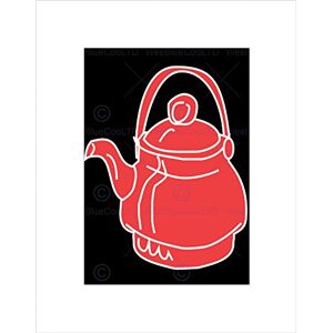 Wee Blue Coo Red Teapot Illustration Drink Kitchen Black Framed Art Print Picture B12X9663 Wee Blue Coo Red Teapot Illustration Drink Kitchen Black Framed Art Print Picture B12X9663