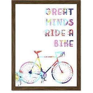 Fine Art Prints Bicycle Colourful Great Minds Ride Large Framed Art Print Poster Wall Decor 18x24 inch Fine Art Prints Bicycle Colourful Great Minds Ride Large Framed Art Print Poster Wall Decor 18x24 inch