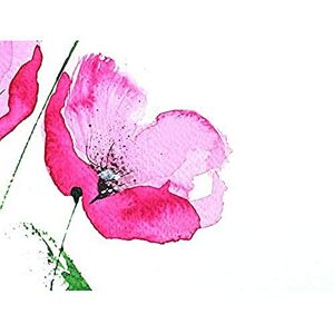 Wee Blue Coo Flower Poppy Watercolour Art Print Canvas Premium Wall Decor Poster Wee Blue Coo Flower Poppy Watercolour Art Print Canvas Premium Wall Decor Poster