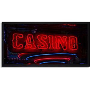 Wee Blue Coo Neon Casino Sign Long Panel Framed Wall Art Print Wee Blue Coo Neon Casino Sign Long Panel Framed Wall Art Print