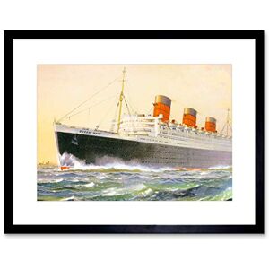 Wee Blue Coo Painting Ship Sail Boat Rms Queen Mary Picture Framed Wall Art Print Wee Blue Coo Painting Ship Sail Boat Rms Queen Mary Picture Framed Wall Art Print