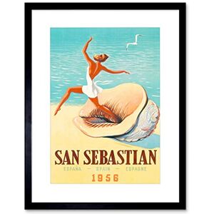 Wee Blue Coo Travel San Sebastian Spain Beach Conch Shell Gull Sea Sand Art Framed Wall Art Print Wee Blue Coo Travel San Sebastian Spain Beach Conch Shell Gull Sea Sand Art Framed Wall Art Print