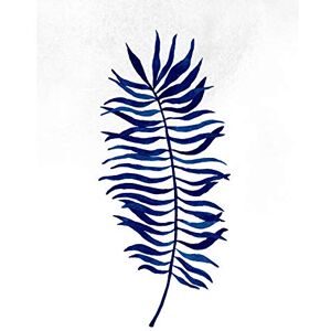 Wee Blue Coo Navy Blue Watercolour Palm Frond Unframed Art Print Poster Wall Decor 12X16 Inch Wee Blue Coo Navy Blue Watercolour Palm Frond Unframed Art Print Poster Wall Decor 12X16 Inch