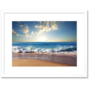 Wee Blue Coo Photo Seascape Beach Sand Ocean Surf Waves Framed Wall Art Print Wee Blue Coo Photo Seascape Beach Sand Ocean Surf Waves Framed Wall Art Print