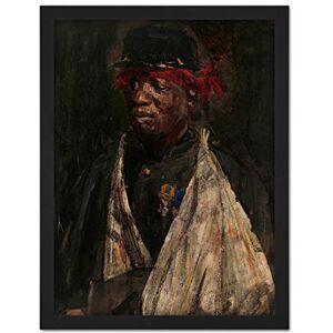 Artery8 Isaac Israels Portrait Of A Wounded Knil Soldier Artwork Framed Wall Art Print 18X24 Inch Artery8 Isaac Israels Portrait Of A Wounded Knil Soldier Artwork Framed Wall Art Print 18X24 Inch