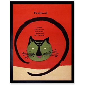 Wee Blue Coo Festival Film Movie Cat Poland Warsaw Art Print Framed Poster Wall Decor 12x16 inch Wee Blue Coo Festival Film Movie Cat Poland Warsaw Art Print Framed Poster Wall Decor 12x16 inch