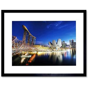 Wee Blue Coo Cityscape Marina Bay Sands Singapore Photo Picture Framed Wall Art Print Wee Blue Coo Cityscape Marina Bay Sands Singapore Photo Picture Framed Wall Art Print