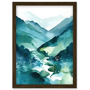 Artery8 River Trail in the Scottish Highlands Modern Landscape Watercolour Painting Artwork Framed Wall Art Print A4 Artery8 River Trail in the Scottish Highlands Modern Landscape Watercolour Painting Artwork Framed Wall Art Print A4