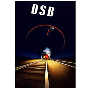 Wee Blue Coo Travel Transport Dsb Train Rail High Speed Track Vintage Wall Art Print Wee Blue Coo Travel Transport Dsb Train Rail High Speed Track Vintage Wall Art Print