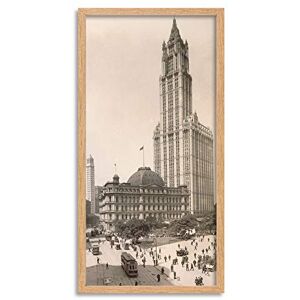 Artery8 New York Woolworth Building Street Scene Vintage Photo Framed Wall Art Print Long 25X12 Inch Artery8 New York Woolworth Building Street Scene Vintage Photo Framed Wall Art Print Long 25X12 Inch