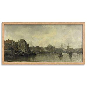Artery8 Jacob Maris Cityscape Ships Painting Framed Wall Art Print Long 25X12 Inch Artery8 Jacob Maris Cityscape Ships Painting Framed Wall Art Print Long 25X12 Inch