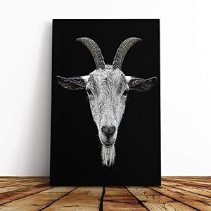 Big Box Art Goat Horns Canvas Print Gallery Wrapped 30mm Frame Wall Art 24x16 inches Ready to Hang Modern Animals Picture Living Room Bedroom Lounge Office Big Box Art Goat Horns Canvas Print Gallery Wrapped 30mm Frame Wall Art 24x16 inches Ready to Hang Modern Animals Picture Living Room Bedroom Lounge Office