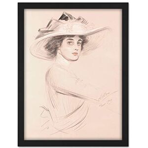 Fine Art Prints Helleu Portrait Of A Woman Sketch Drawing Artwork Framed Wall Art Print 18X24 Inch Fine Art Prints Helleu Portrait Of A Woman Sketch Drawing Artwork Framed Wall Art Print 18X24 Inch