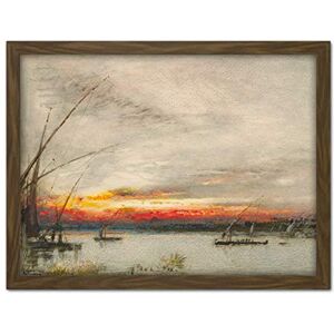 Artery8 Albert Goodwin Afterglow On The Nile 1911 Painting Artwork Framed Wall Art Print 18X24 Inch Artery8 Albert Goodwin Afterglow On The Nile 1911 Painting Artwork Framed Wall Art Print 18X24 Inch