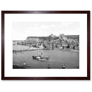 Wee Blue Coo Whitby From West Cliff Yorkshire England Old BW Framed Wall Art Print Wee Blue Coo Whitby From West Cliff Yorkshire England Old BW Framed Wall Art Print