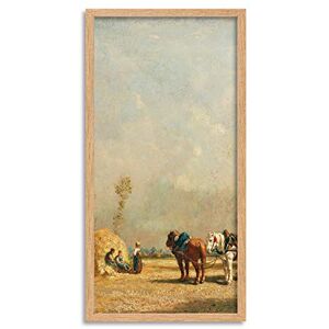 Artery8 Jules Jacques Veyrassat Hay Wain C1850 Painting Framed Wall Art Print Long 25X12 Inch Artery8 Jules Jacques Veyrassat Hay Wain C1850 Painting Framed Wall Art Print Long 25X12 Inch