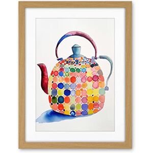 Artery8 Colourful Enamelled Teapot Tea Kettle Folk Art Watercolour Painting Artwork Framed Wall Art Print 18X24 Inch Artery8 Colourful Enamelled Teapot Tea Kettle Folk Art Watercolour Painting Artwork Framed Wall Art Print 18X24 Inch