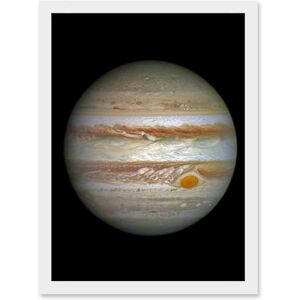 Artery8 Hubble Space Telescope Image Jupiter WFC3/UVIS Largest Planet In Our Solar System Great Red Spot View Anticyclone And Colourful Atmosphere Bands Artwork Framed A3 Wall Art Print Artery8 Hubble Space Telescope Image Jupiter WFC3/UVIS Largest Planet In Our Solar System Great Red Spot View Anticyclone And Colourful Atmosphere Bands Artwork Framed A3 Wall Art Print