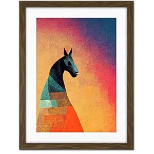 Doppelganger33 LTD Abstract Kelpies Geometric Horse Portrait Artwork Framed Wall Art Print 18X24 Inch Doppelganger33 LTD Abstract Kelpies Geometric Horse Portrait Artwork Framed Wall Art Print 18X24 Inch
