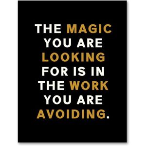 Artery8 Magic You Are Looking For Work Motivational Quote Living Room Artwork Framed Wall Art Print 18X24 Inch Artery8 Magic You Are Looking For Work Motivational Quote Living Room Artwork Framed Wall Art Print 18X24 Inch