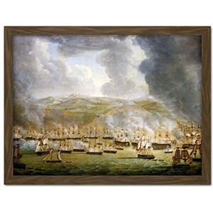 Artery8 Attack Anglo Dutch Ships Algiers 1816 Painting Artwork Framed Wall Art Print 18X24 Inch Artery8 Attack Anglo Dutch Ships Algiers 1816 Painting Artwork Framed Wall Art Print 18X24 Inch