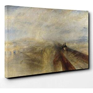 Big Box Art Canvas Print Wall Art Joseph Mallord William Turner Rain, Steam and Speed Mounted & Stretched Box Frame Picture Home Decor for Kitchen, Living Room, Bedroom, Multi-Colour, 20x14 Inch Big Box Art Canvas Print Wall Art Joseph Mallord William Turner Rain, Steam and Speed Mounted & Stretched Box Frame Picture Home Decor for Kitchen, Living Room, Bedroom, Multi-Colour, 20x14 Inch